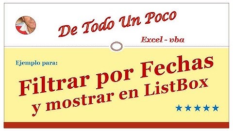 Filtrar por fechas y mostrar en listbox.