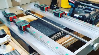 Mounting hgr25 linear rails for my 6040 cnc router y axis