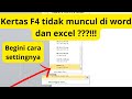 Cara setting kertas F4 di printer agar muncul di word dan excel