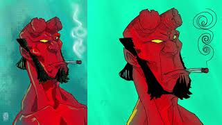 Hellboy procreate - timelapse