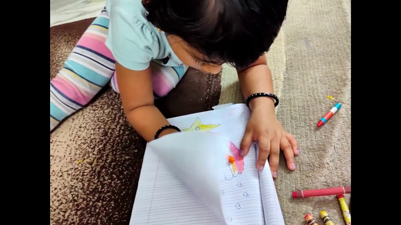 Rainbow coloring by yaswitha (3 yr old)