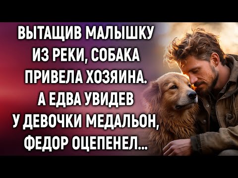 Видео: Вытащив малышку из реки, собака привела хозяина. А едва увидев у девочки медальон…