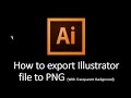 How to export Illustrator file to PNG