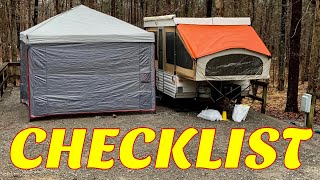 PopUp Camper Checklist: A Tour with MustHave Items for an Organized Camping Experience