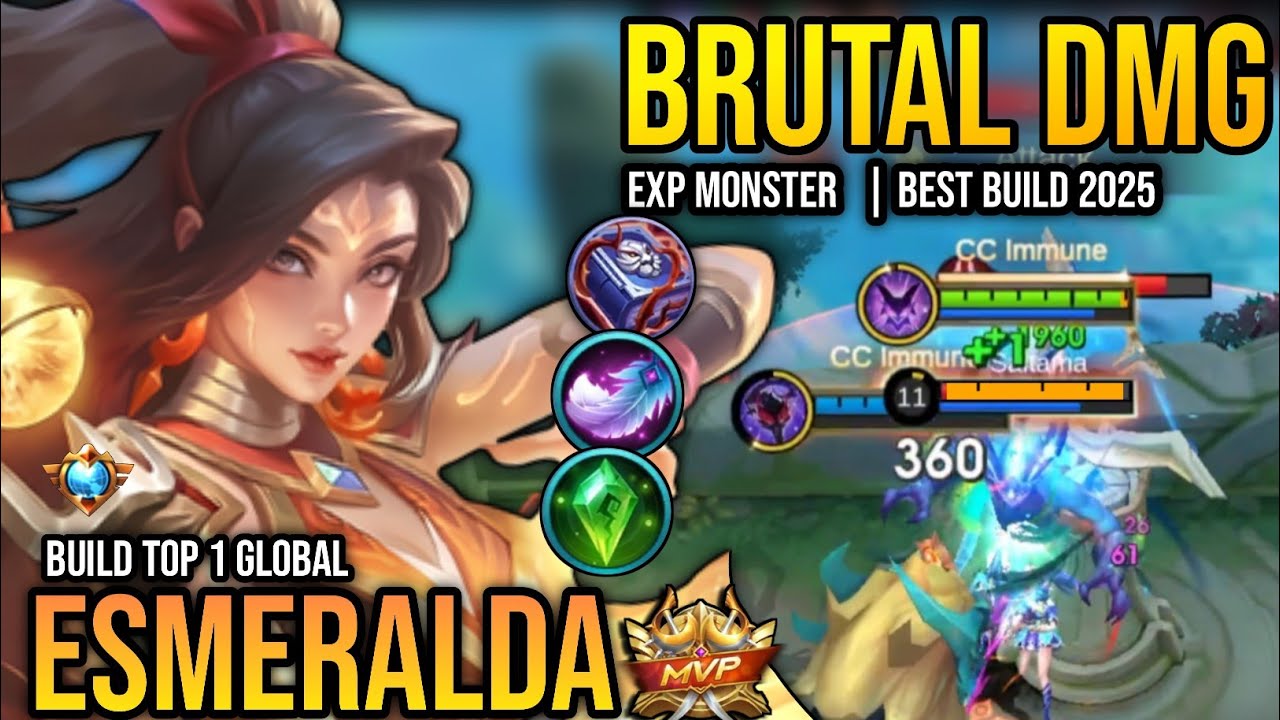 ESMERALDA BEST BUILD 2025 | BUILD TOP 1 GLOBAL ESMERALDA GAMEPLAY ...