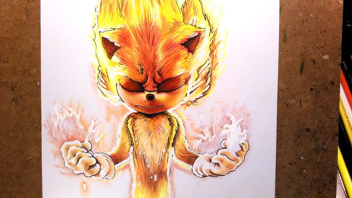 Como Desenhar e Pintar o Sonic correndo bem fofo #desenheosonic #pint