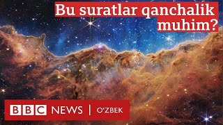 Илм-фан: Жеймс Вебб телескопи – янги суратлар нега олимларни ҳайратга солди? - BBC News O'zbek