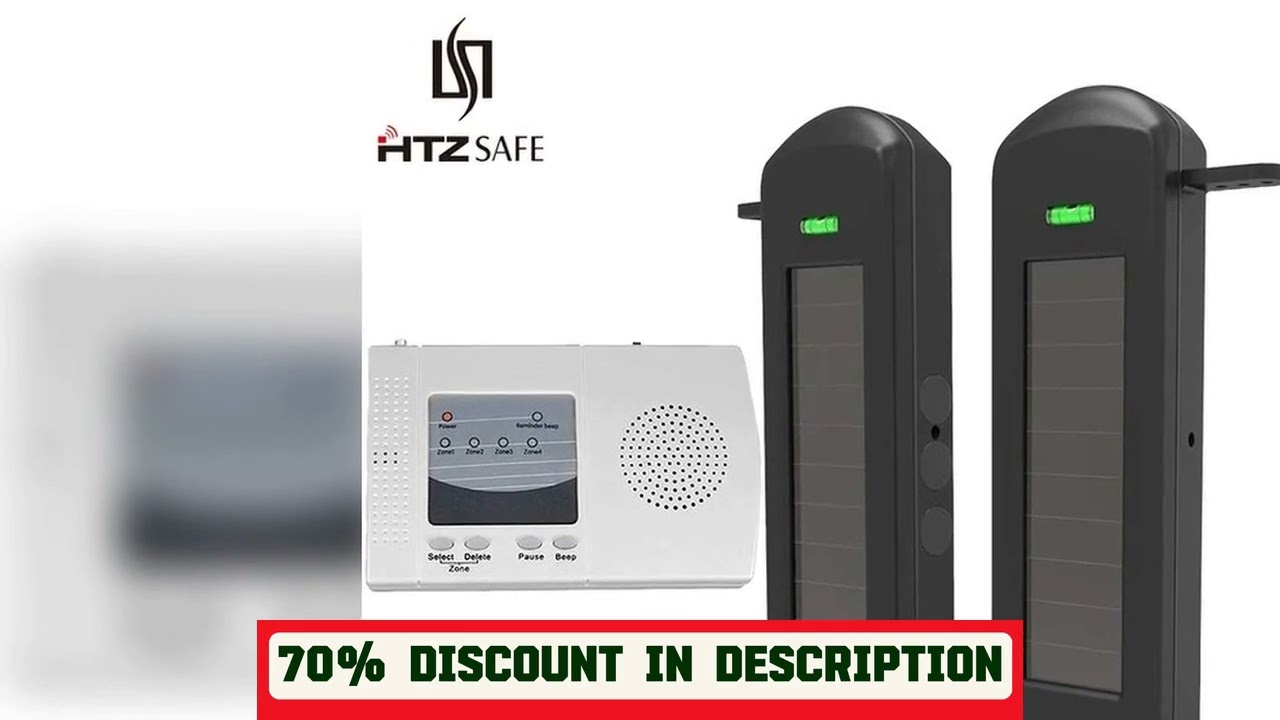 A must-have product! HTZSAFE Solar Beam Sensor Driveway Alarm System-800 Meters Wireless Range-100