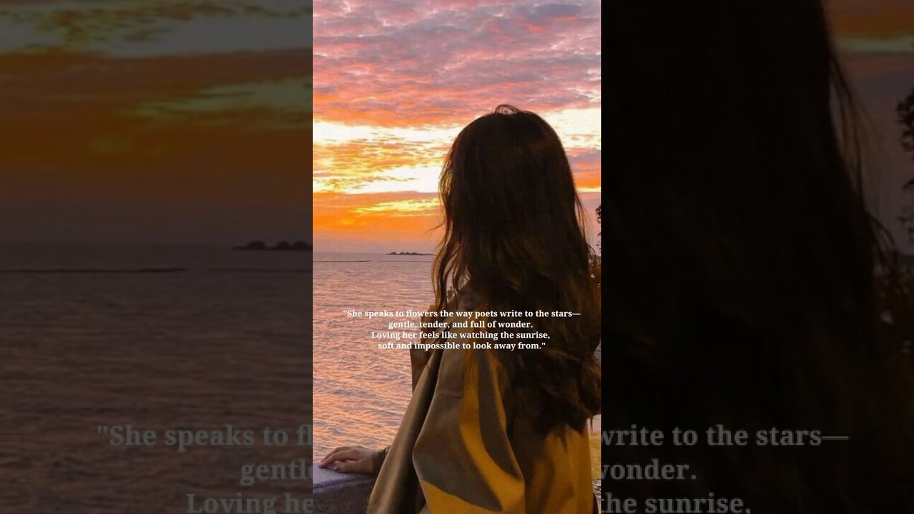 "She whispers to flowers, and they bloom with her soul.