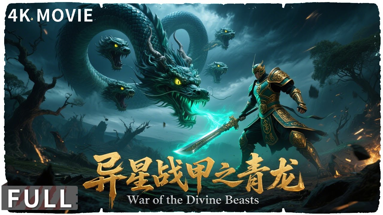 4K Full 神兽青龙VS九头相柳，巨兽的终极对决！ 动作 / 奇幻 《异星战甲之青龙/War of the Divine Beasts》崔尔康 / 张瑞瑶