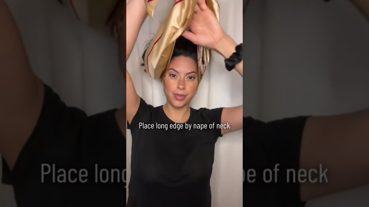 How To Protect Your Wavy Hair For Bedtime Silk Scarf Wrap Tutorial