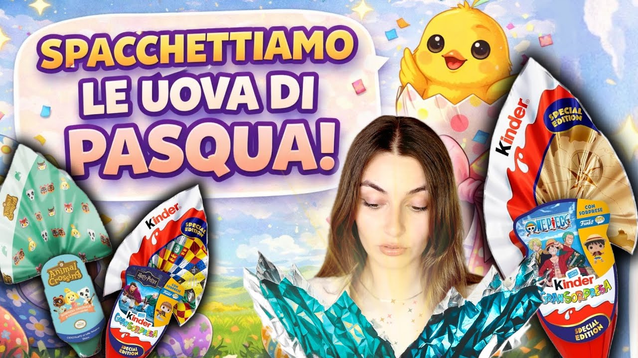 “UNBOXING UOVA DI PASQUA KINDER 🐣✨ One Piece, Harry Potter e Animal Crossing!