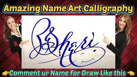 Sheri Name Signature Calligraphy Status | How to Draw, Cursive Calligraphy with Cut Marker