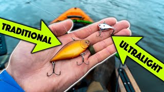 Multispecies Fishing With LIPLESS CRANKBAITS (Ultralight Vs Traditional)