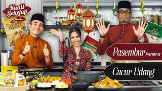 EP 3 | Kuali Sekejap x Bestari | KJ, Shahril dan Anis masak menu Pasembur Penang & Cucur Udang 🍤🍠