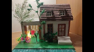 DIY MINIATURE HOUSE MODEL II Cardboard house model II  Beautiful house model