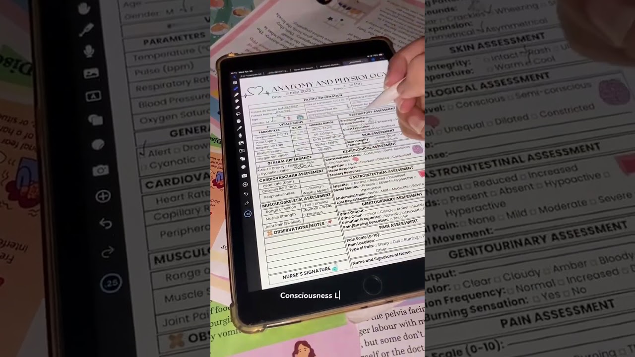 How to Use a Patient Information Sheet in Goodnotes | Nursing Clinical Notes & Digital Tracker