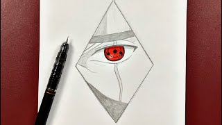 Easy to draw | how to draw kakashi’s eye step-by-step
