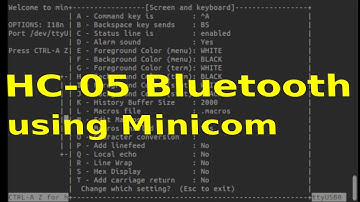 Configuring HC-05 Bluetooth module with minicom without using Arduino | Embedded system
