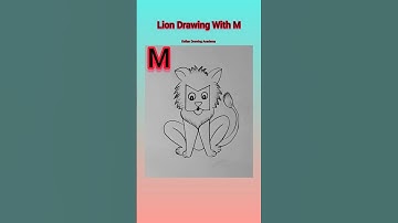 🎨 How to Draw a Lion Using the Letter M | Fun & Easy Drawing for Kids