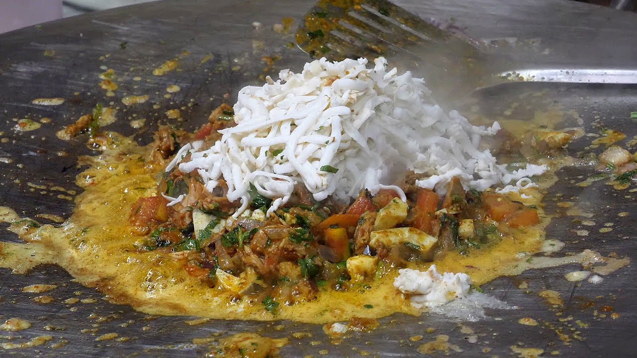 계란후라이 치즈 오믈렛 / fried egg cheese omelette / indian street food