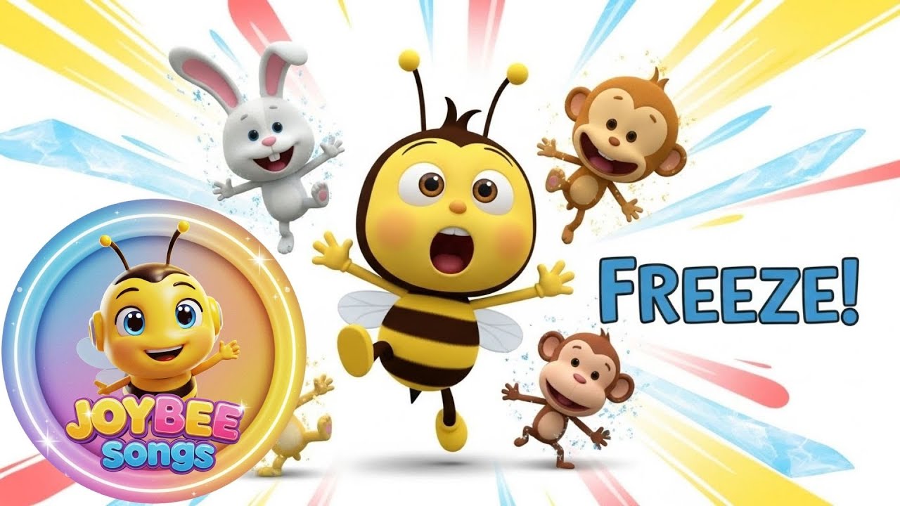 MOVE & FREEZE! ❄️ Fun Action Song with Joybee 🐝 | Stop & Go Kids Song