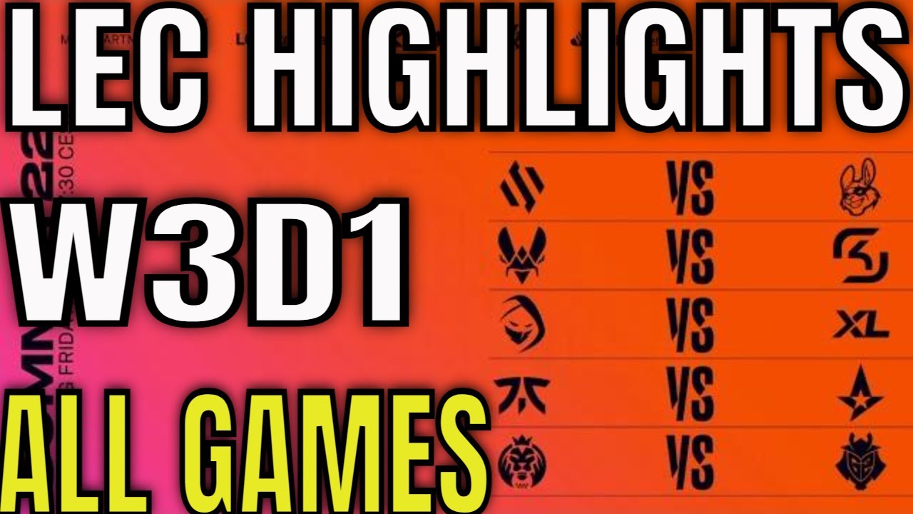  LEC Highlights ALL GAMES W3D1 Summer 2022 | Week 3 Day 1