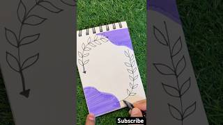 Border page design ideas🎉 #art #frontpage #drawing #aestheic #shorts