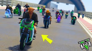 GTA 5 ONLINE 🐷 LARGA DISTANZA CON MOTO !!! 🐷 DAJE !!