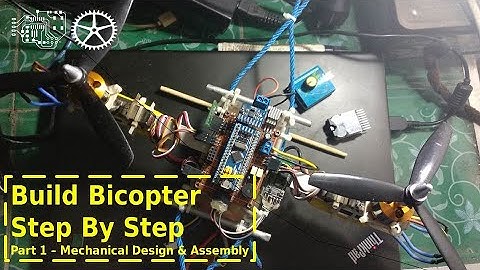 Robot Terbang - Build Bicopter/Dualcopter Step By Step  Part 1 - Mech. & Assy[ Frame & Motor Stand]