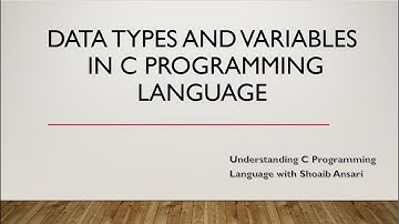Data types and variables in C | C Programming | Intellect Coding | Shoaib Ansari