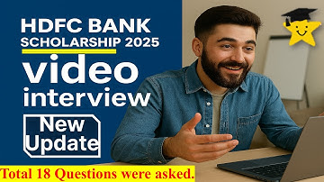 HDFC Bank Scholarship 2025 Video Interview Completed 💻 Live on Buddy4Study Video Interaction Website