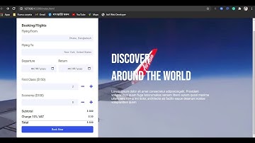#Flight ticket booking system with javascript #day 15