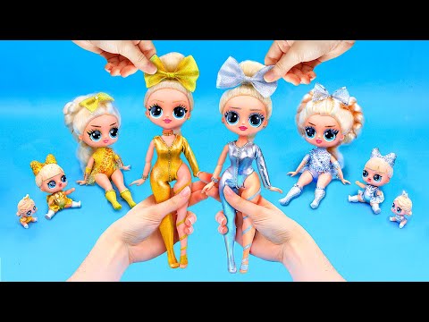 Gold and Silver: Twin Gymnast Glow Up! 9 L.O.L. OMG Doll Crafts