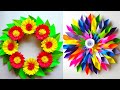 2 Unique and Easy Wall Hanging Ideas | Beautiful Paper Flower Wall Hanging Ideas | #paperflower |