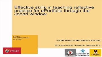 ePortfolio Webinar Series - ePortfolio Teaching Reflective Practice