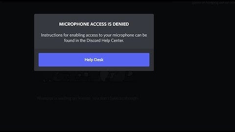 How to fix microphone access is denied in discord