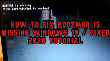 How to FIXED BOOTMGR is missing Windows 10 / FIXED 2020 Tutorial 100 % fix