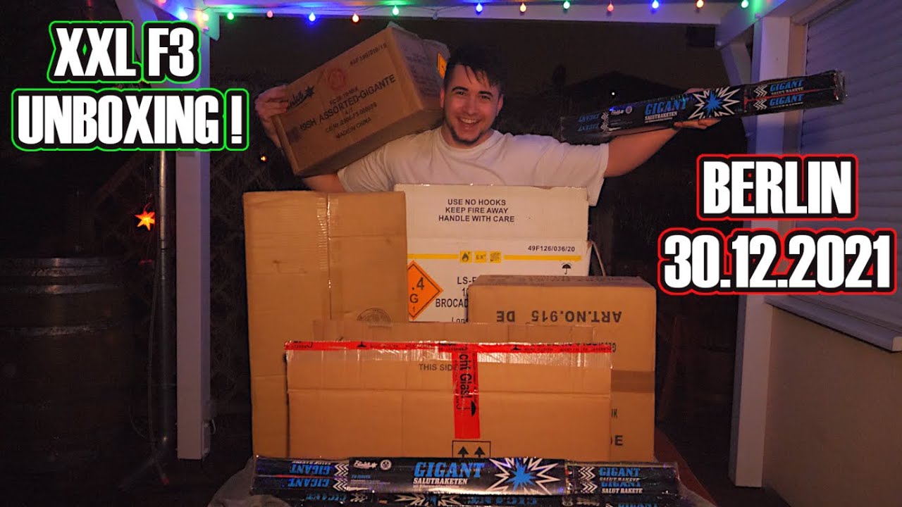 1000€ [F3] FEUERWERK UNBOXING am 30.12.2021 LIVE AUS BERLIN !