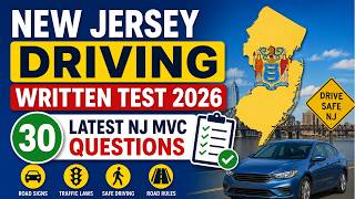 New Jersey Driving Written Test 2026 | 30 Latest NJ MVC Questions