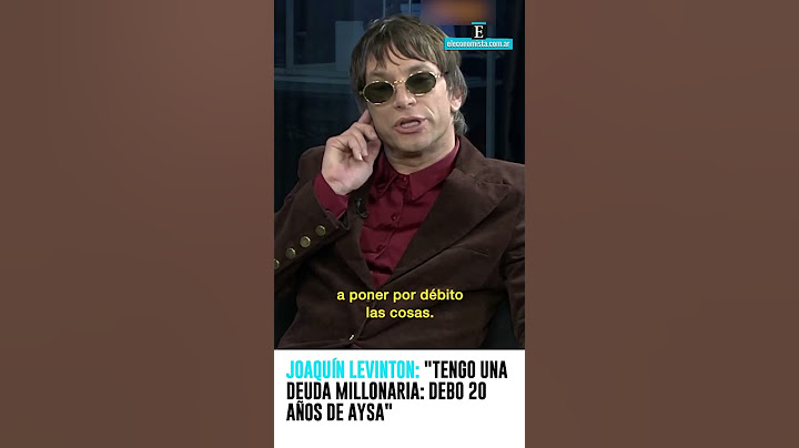 JOAQUÍN LEVINTON: "Tengo una deuda millonaria: DEBO 20 AÑOS DE AYSA"