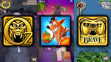 Temple Run Oz Vs Crash On the Run Vs Temple Run Brave - Endless Run Gameplay