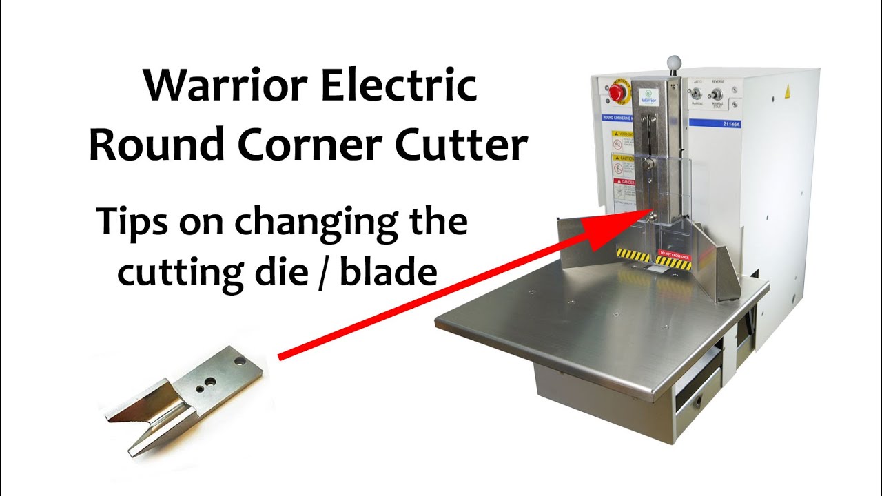 Warrior Electric Round Corner Cutter - Tips on how to change the cutting die  / blade - YouTube