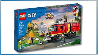 Lego Fire Command Truck Drones & Firefighting Speed Build 60374