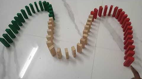 Miniature domino using jenga blocks-1