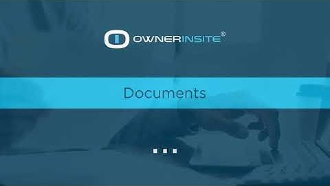Construction Document Control Intro Video - Owner Insite