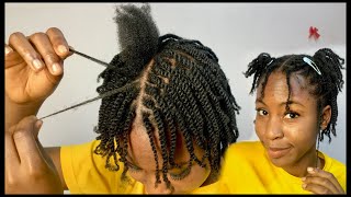 How to twist your own natural hair | Mini twists on short natural hair