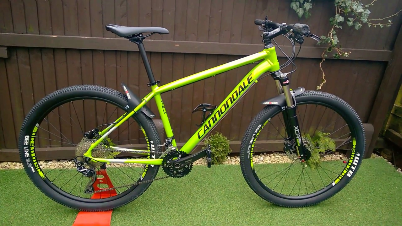 yellow cannondale mountain bike