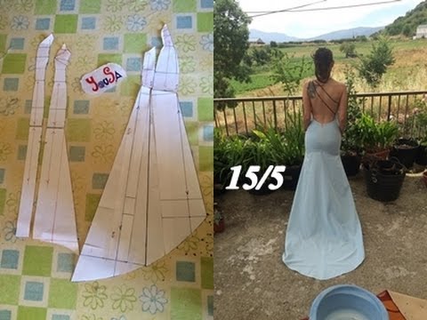CROCHET Wedding Dress Tutorial 15/5 Modifications rear rear skirt Pattern - YouTube