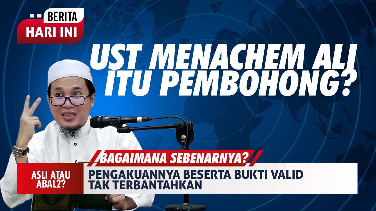 UST MENACHEM ALI  ITU PEMBOHONG? Mengaku Mualaf Padahal Asli Islam Madura Sejak Kecil?